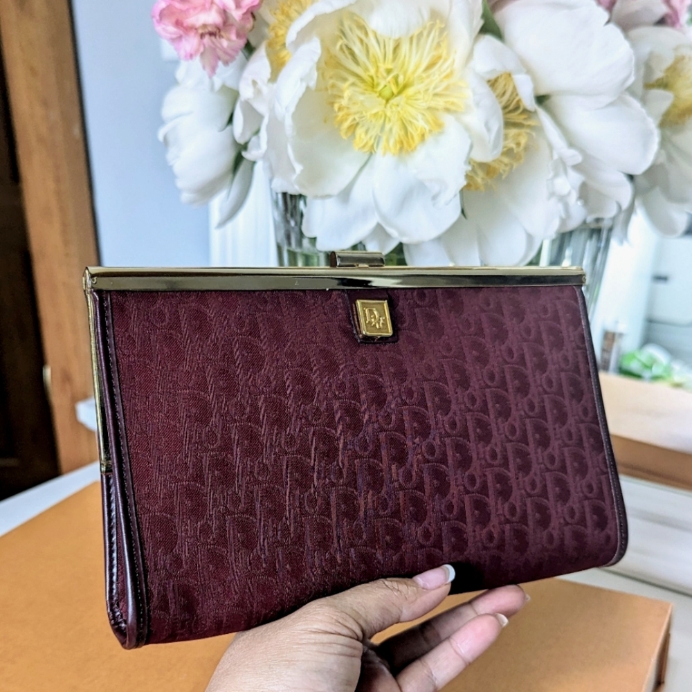 Dior Burgundy Clutch